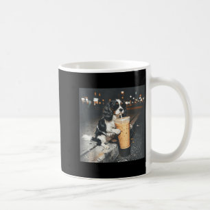 Taza De Café Cavalier king charles spaniel bebiendo café con hi