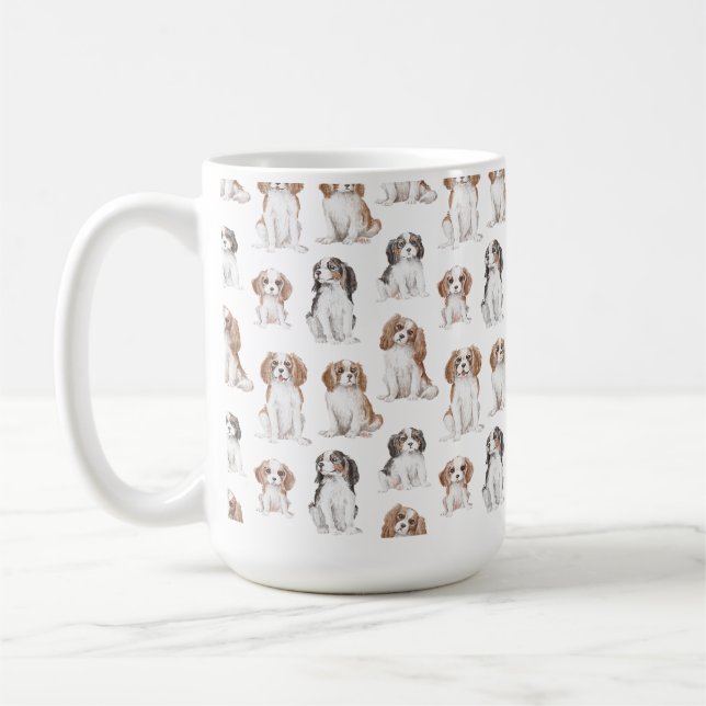 Taza De Café Cavalier King Charles Spaniel Ceramic Mug (Izquierda)