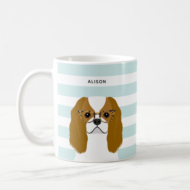 Taza De Café Cavalier King Charles Spaniel Mugs (Izquierda)