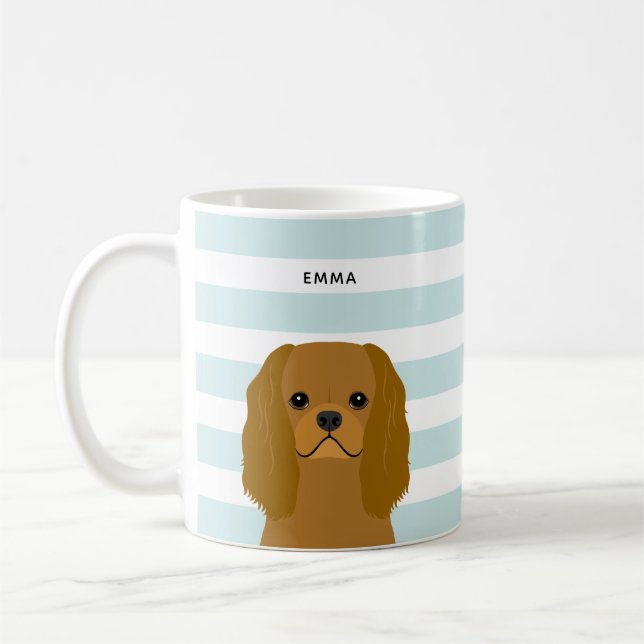 Taza De Café Cavalier King Charles Spaniel Mugs (Izquierda)
