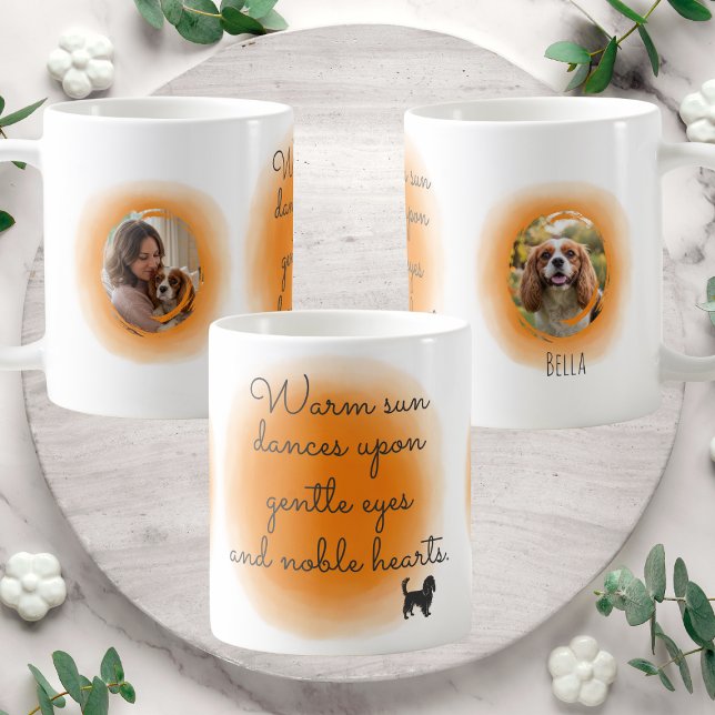 Taza De Café Cavalier King Charles Spaniel Pastel Orange Custom (Subido por el creador)