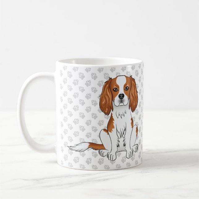 Taza De Café Cavalier King Charles Spaniel & Patas de Blenheim (Izquierda)