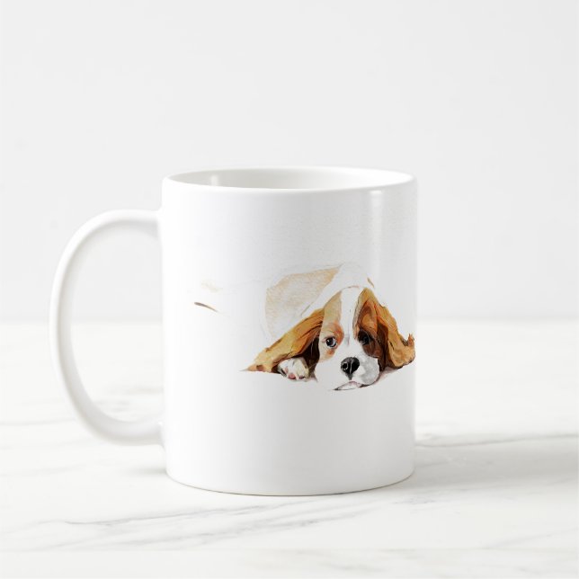 Taza de café Cavalier King Charles Spaniel, regalo (Izquierda)