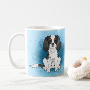 Taza De Café Cavalier King Charles Spaniel Tricolor Perro En Az