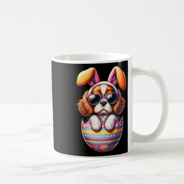 Taza De Café Cavalier King Charles Spaniels Perro Lover Easter  (Derecha)