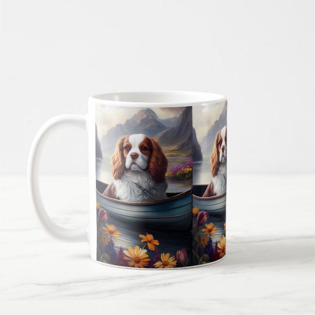 Taza De Café Cavalier King en un remo: Una aventura escénica (Izquierda)