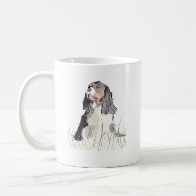 Taza de café Cavalier King, regalo para mamá de pe (Izquierda)