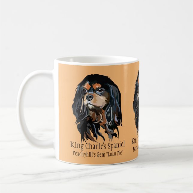 Taza De Café Cavalier personalizado Rey Charles Spaniel Mug (Izquierda)