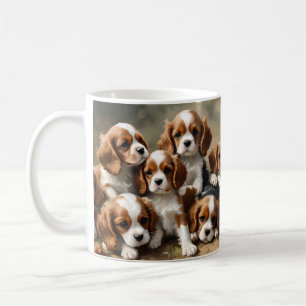Taza De Café Cavalier Spaniel Puppies Para Cuidar,