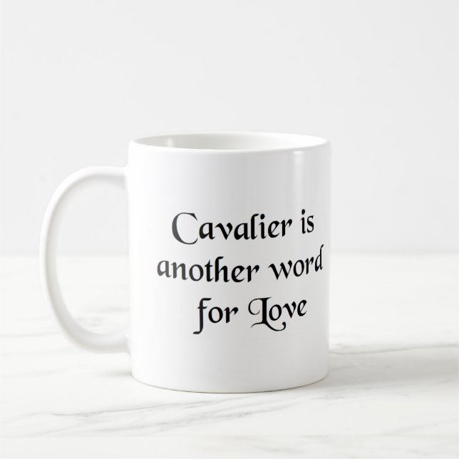Taza De Café cavalier word coffee mug (Izquierda)