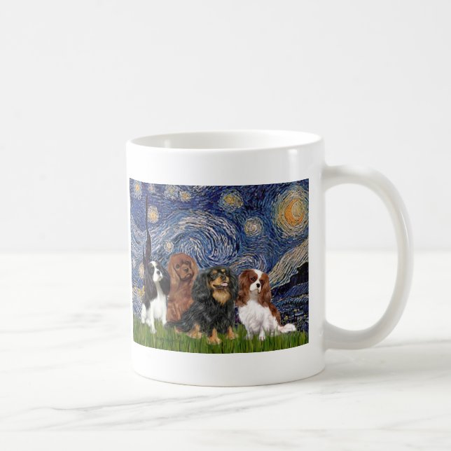 Taza De Café Cavaliers (cuatro) - Noche estrellada (Derecha)