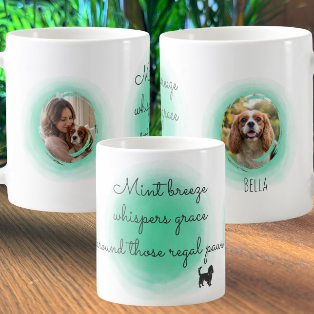 Taza De Café Cavallier King Verde Menta Foto Personalizada (Subido por el creador)