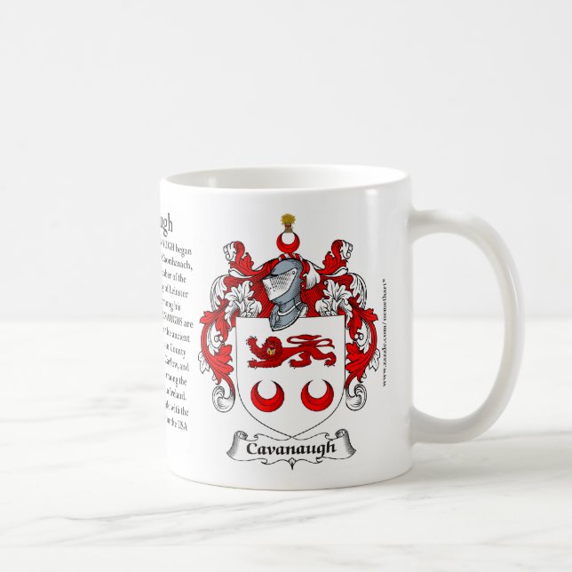 Taza De Café Cavanaugh, el origen, el significado y el escudo (Derecha)