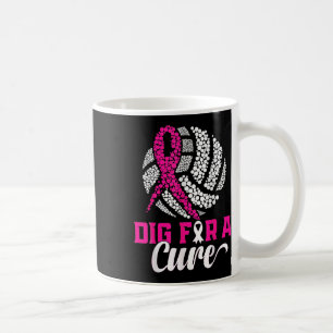 Taza De Café Cavar Para Una Cura Para Concienciar Sobre El Cánc