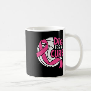 Taza De Café Cavar Para Una Cura Para Concienciar Sobre El Cánc