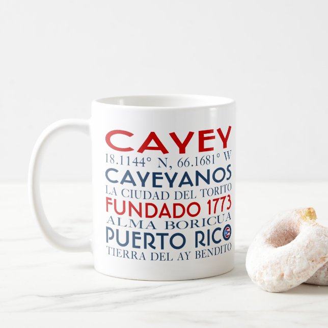 Taza De Café Cayey, Puerto Rico (Con donut)