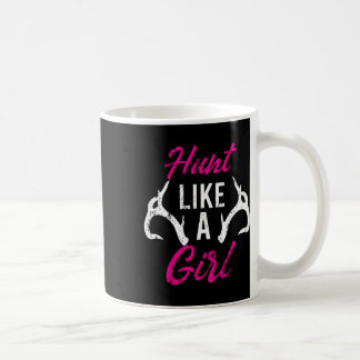 Taza De Café Caza Como Un Chica Gracioso Antler Cazando Regalos