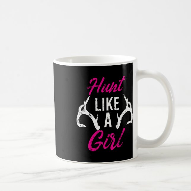 Taza De Café Caza Como Un Chica Gracioso Antler Cazando Regalos (Derecha)