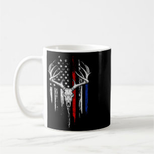 Taza De Café Caza con arco Bandera Americana Usa Arco Ciervo de