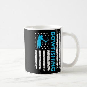 Taza De Café Caza con arco y pesca bandera de EE. UU. Pesca vin