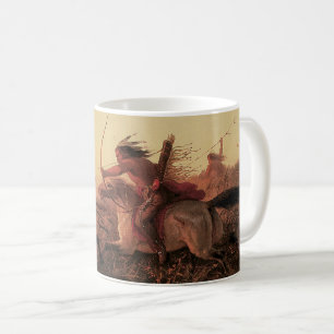 Taza De Café Caza de Búfalos India por Charles Wimar en el Viej