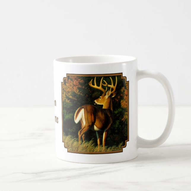 Taza De Café Caza de gallos en el Trofeo Whitetail Deer (Derecha)