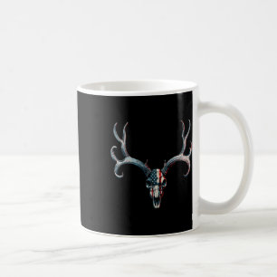 Taza De Café Caza de Mule Deer - Bandera Estadounidense En El C