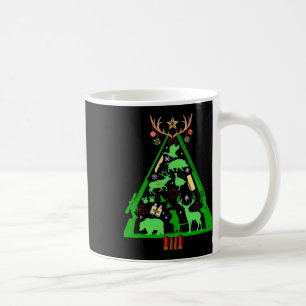 Taza De Café Caza Divertida De Ciervos Y Alces Cazador De Navid