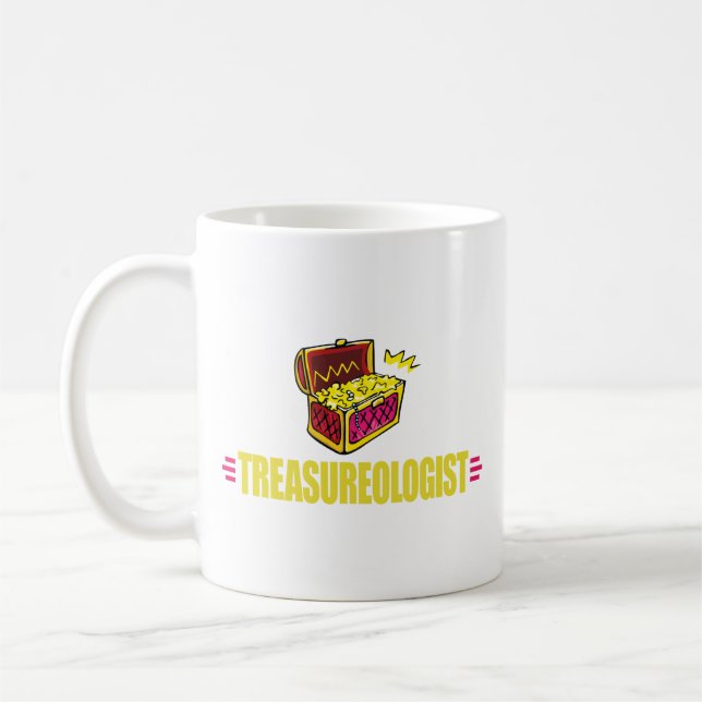 Taza De Café Caza divertida de tesoros (Izquierda)