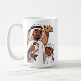 Taza De Café Caza tradicional de halcones árabe