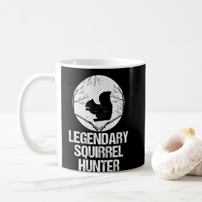 Taza De Café Cazador de ardillas legendarias (Con donut)