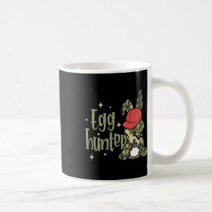 Taza De Café Cazador de huevos de Pascua Retro Camuflaje Conejo