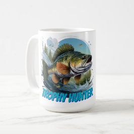 Taza De Café Cazador de Lubinas Trofeo Personalizable 
