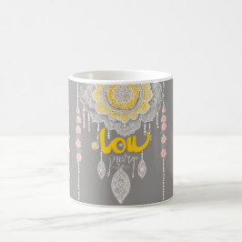 Taza De Café Cazador de sueños mandala boho personalizado arte 