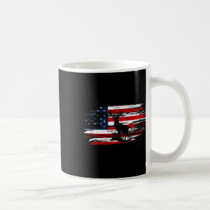Taza De Café Cazador de venados norteamericano patriótico vinta