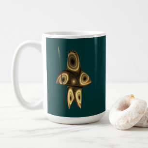 Taza De Café Cazador Inuit Fractal
