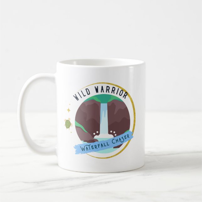 Taza De Café Cazadora de cataratas de Guerrero salvaje (Izquierda)