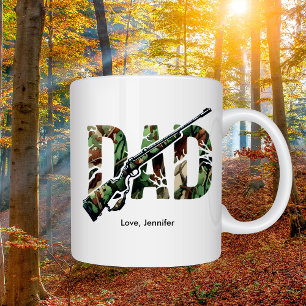 Taza De Café Cazadores El Día del Padre Mejor Personalizado