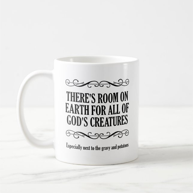 Taza De Café Cazando a las criaturas de Dios, es gracioso cazar (Izquierda)