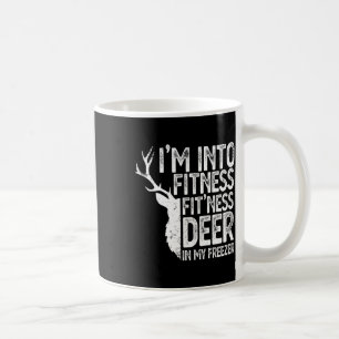 Taza De Café Cazando estoy en aptitud para la vida venado en mi