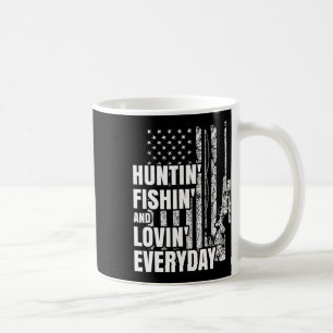 Taza De Café Cazando Pescando Amando Caza de Ciervos Americana