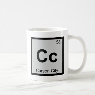 Taza De Café Cc - Carson City Nevada Química Tabla Periódica
