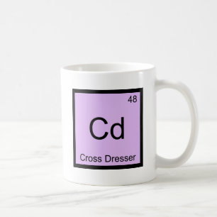 Taza De Café Cd - camiseta cruzada del símbolo del elemento de