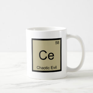 Taza De Café Ce - Chaotic Evil Chemistry Element Symbol T-Shirt