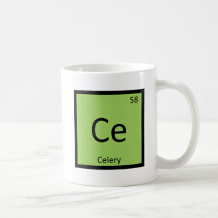 Taza De Café Ce - Tabla periódica de química vegetal de apio