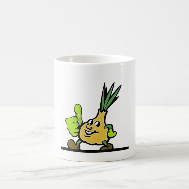 Taza De Café Cebolla con pulgares hacia arriba (Centro)