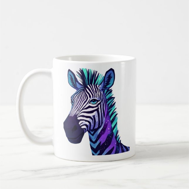 Taza De Café Cebra Espacial (Izquierda)