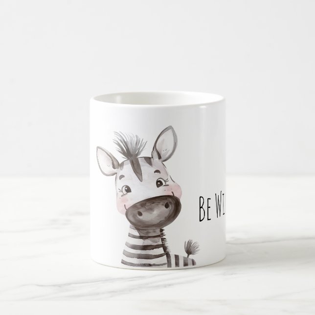 Taza De Café Cebra Feliz Salvaje (Centro)