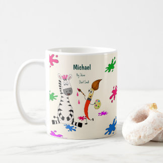 Taza De Café Cebra Linda Preescolar Niños