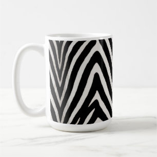 Taza De Café 🖤 Cebra Negra Blanca Moderna y Audaz 🖤